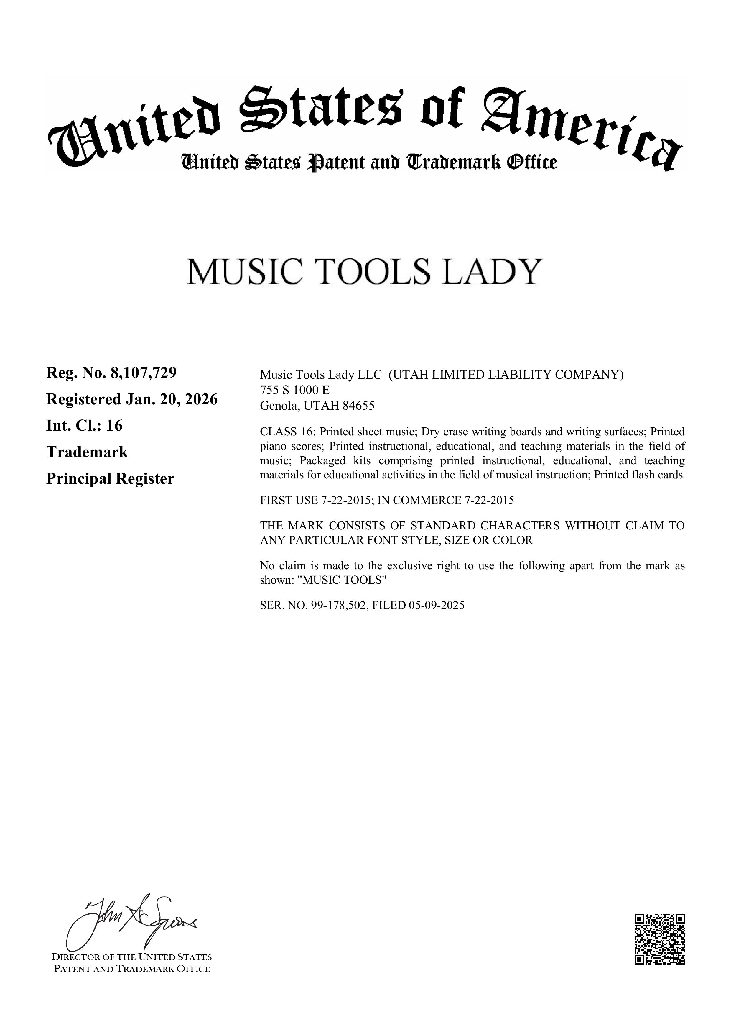 Music Tools Lady